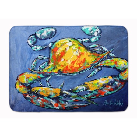Carolines Treasures Blue Gray Kinda Day Crab Machine Washable Memory Foam Mat MW1269RUG
